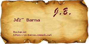 Jó Barna névjegykártya