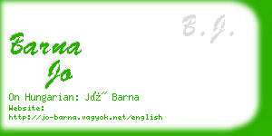 barna jo business card